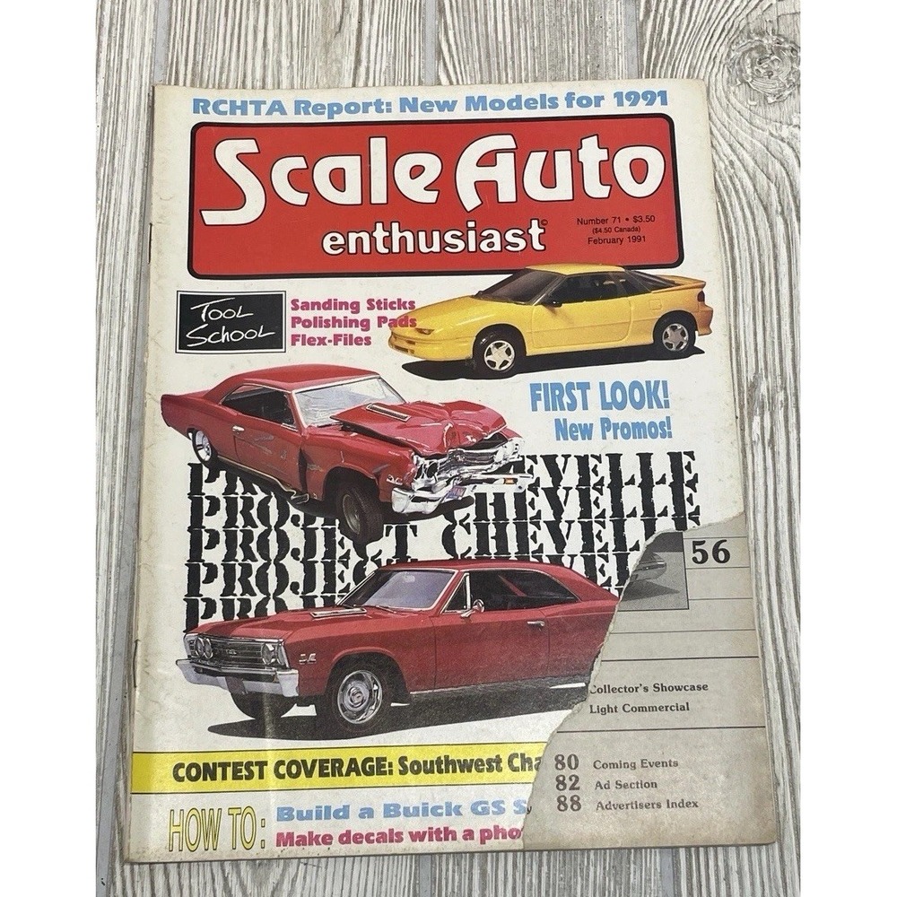 Scale Auto Enthusiast Magazine Feb 1991 Model Car B-17 Flying Fortress Oil Color